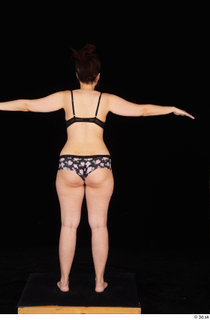  Leticia black bra floral panties lingerie standing t poses underwear 0005.jpg